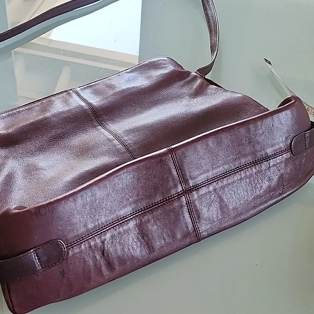 HCL Germany Luxury Y2K Boho Chic Indie Sleaze Slouchy Stamped Leather Hobo Bag
